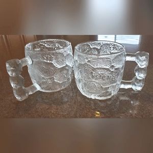 NWOT Vintage McDonald's Flintstone, Ice Sculpted Mugs, Set of 2